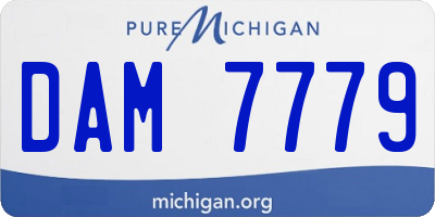 MI license plate DAM7779