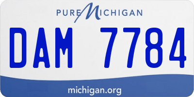 MI license plate DAM7784
