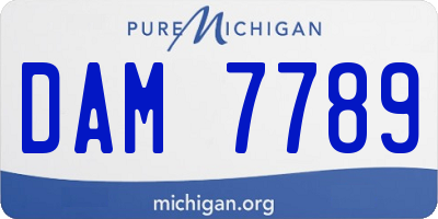 MI license plate DAM7789