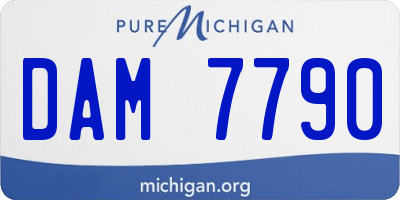 MI license plate DAM7790