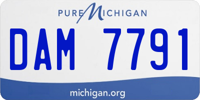 MI license plate DAM7791