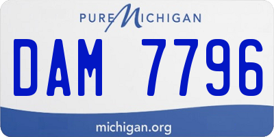 MI license plate DAM7796