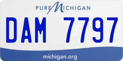 MI license plate DAM7797