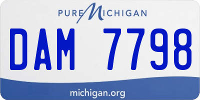 MI license plate DAM7798