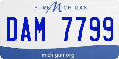 MI license plate DAM7799