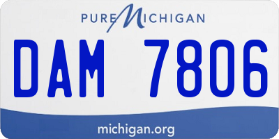 MI license plate DAM7806