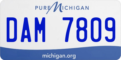 MI license plate DAM7809
