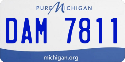 MI license plate DAM7811