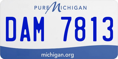 MI license plate DAM7813