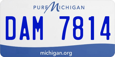 MI license plate DAM7814