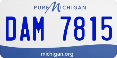 MI license plate DAM7815