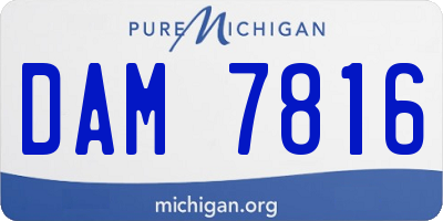 MI license plate DAM7816