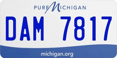 MI license plate DAM7817