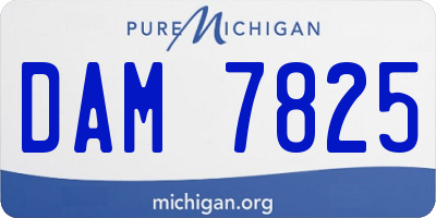 MI license plate DAM7825