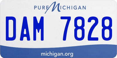 MI license plate DAM7828