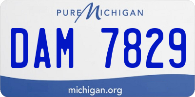 MI license plate DAM7829