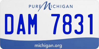 MI license plate DAM7831