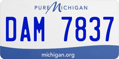 MI license plate DAM7837