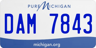 MI license plate DAM7843