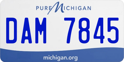 MI license plate DAM7845
