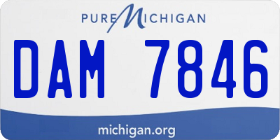 MI license plate DAM7846