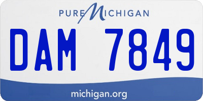 MI license plate DAM7849