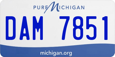 MI license plate DAM7851