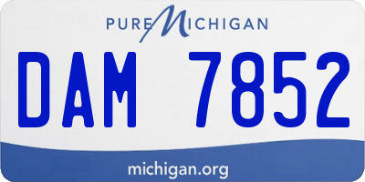 MI license plate DAM7852