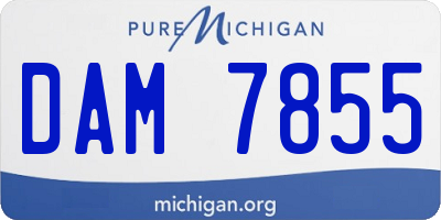 MI license plate DAM7855