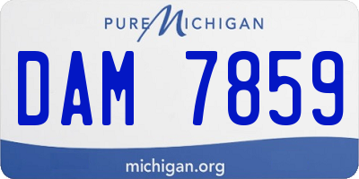 MI license plate DAM7859