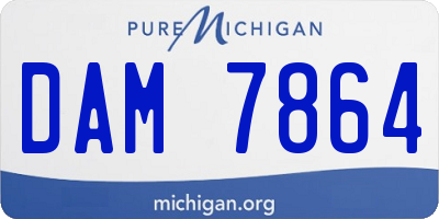 MI license plate DAM7864