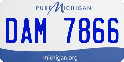 MI license plate DAM7866