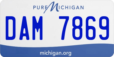 MI license plate DAM7869