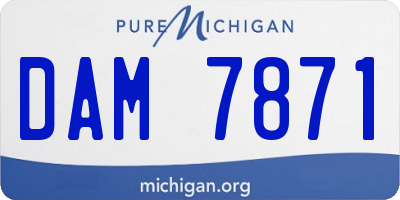 MI license plate DAM7871