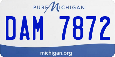 MI license plate DAM7872