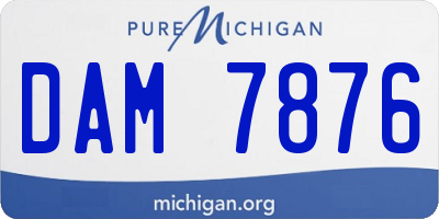 MI license plate DAM7876