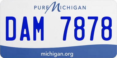 MI license plate DAM7878