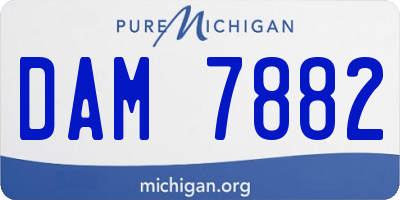 MI license plate DAM7882