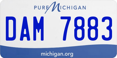 MI license plate DAM7883