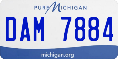 MI license plate DAM7884