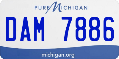 MI license plate DAM7886