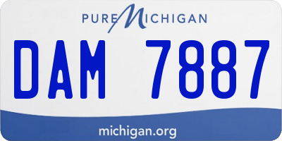 MI license plate DAM7887
