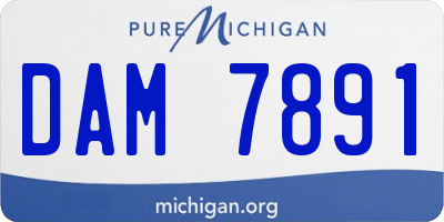 MI license plate DAM7891