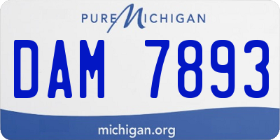 MI license plate DAM7893