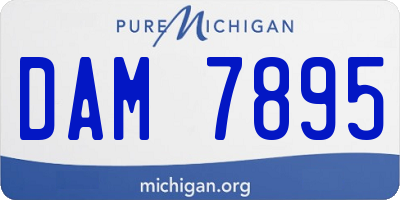 MI license plate DAM7895