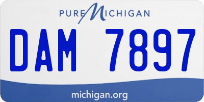 MI license plate DAM7897