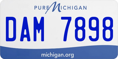 MI license plate DAM7898