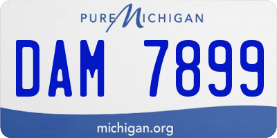 MI license plate DAM7899