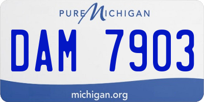 MI license plate DAM7903