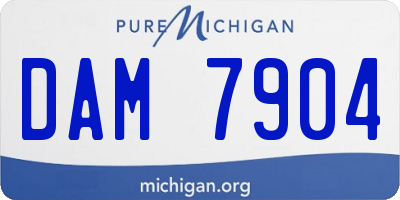 MI license plate DAM7904